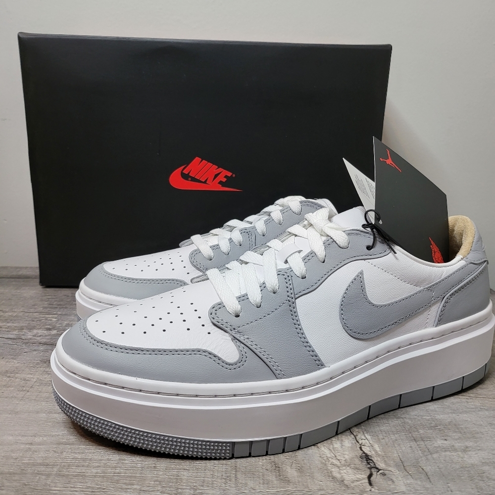 NEW Women's 12 / Men's 10.5 Jordan 1 Elevate Low 'Wolf Grey' - DH7004-100